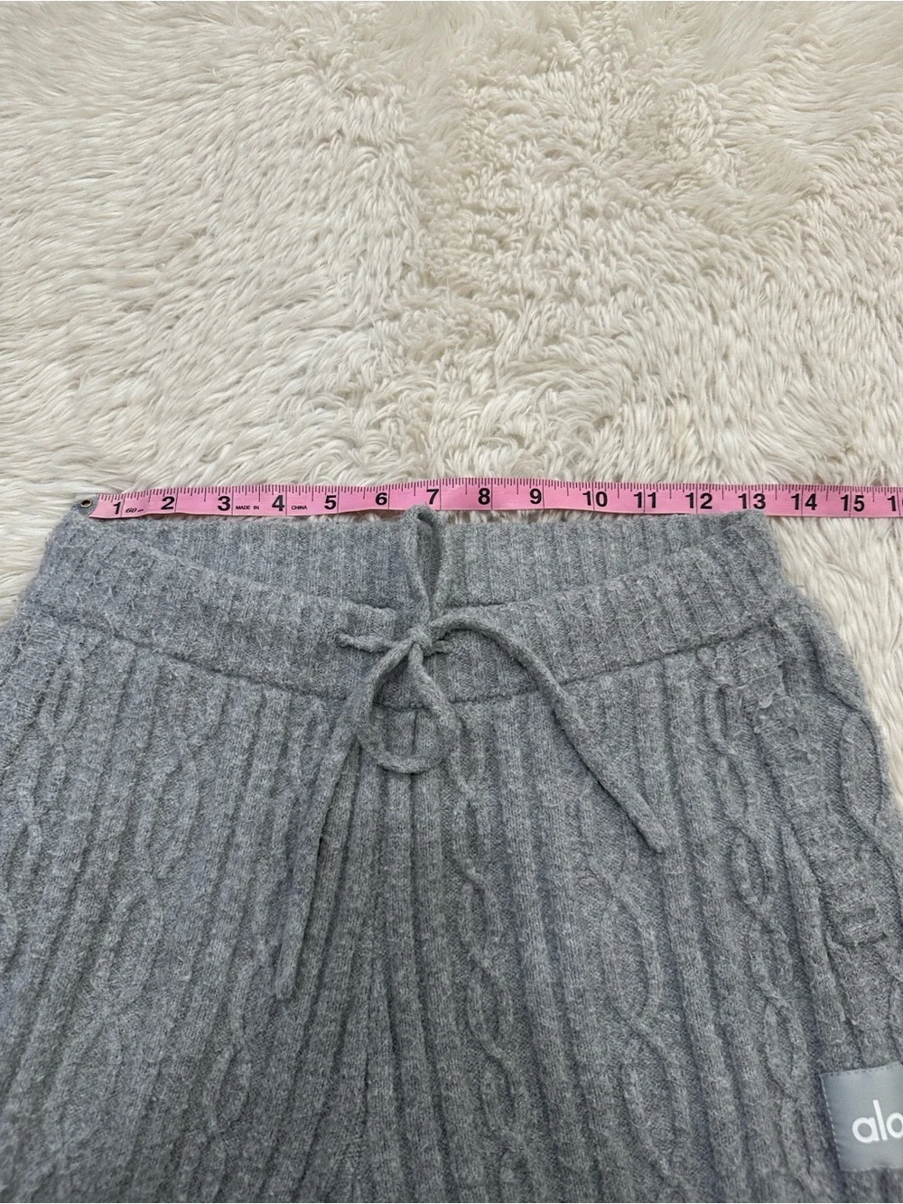 ALO Yoga Cable knit Winter Bliss hoodie & Bliss Pant Matching Set